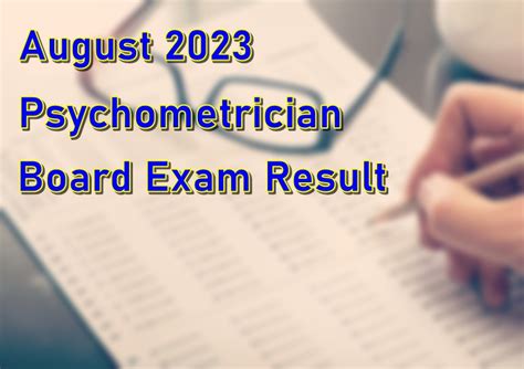 psychometrician board exam result 2023